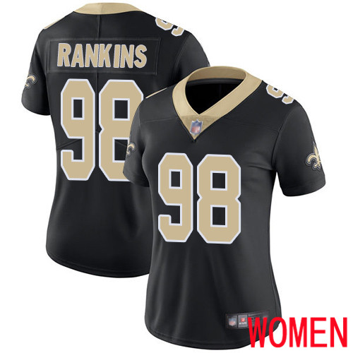 New Orleans Saints Limited Black Women Sheldon Rankins Home Jersey NFL Football #98 Vapor Untouchable Jersey->youth nfl jersey->Youth Jersey